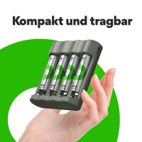 GP B441U 4-Port USB-Akku-Ladegerät inkl. Akkus