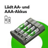 GP B441U 4-Port USB-Akku-Ladegerät inkl. Akkus