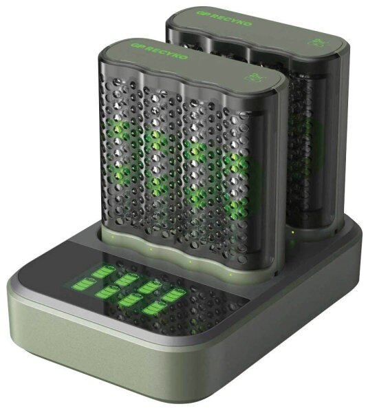 GP M452D 2x4-Port + Dockingstation Akku-Schnellladegerät inkl. Akkus