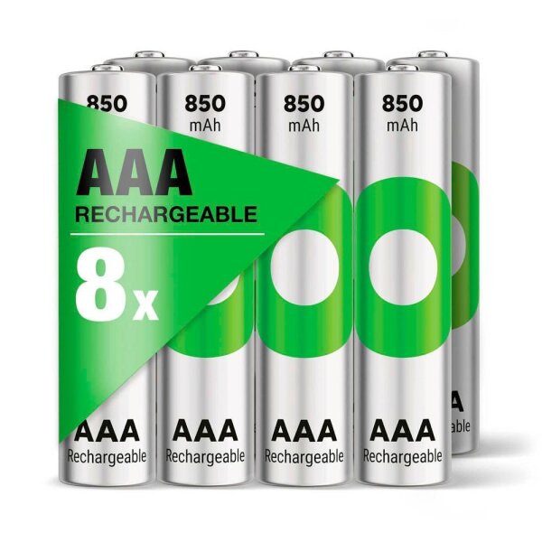 GP Akkus ReCyko+ Ni-MH Micro AAA 850 mAh, 8 St.