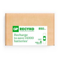 GP Akkus ReCyko+ Ni-MH Micro AAA 850 mAh, 8 St.