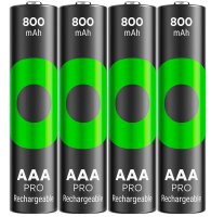 GP Akkus ReCyko+ PRO Ni-MH Micro AAA 800 mAh, 4 St.