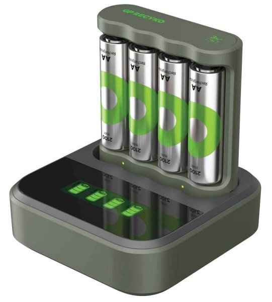 GP B441U 4-Port USB-Akku-Ladegerät inkl. Akkus