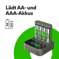 GP B441U 4-Port USB-Akku-Ladegerät inkl. Akkus