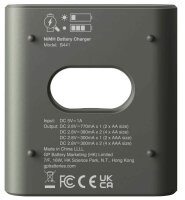 GP B441U + B441D 4-Port USB-Akku-Ladegerät inkl. Akkus