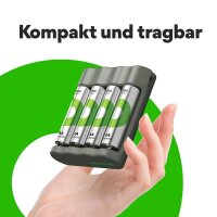 GP B441U + B441D 4-Port USB-Akku-Ladegerät inkl. Akkus