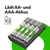 GP B441U + B441D 4-Port USB-Akku-Ladegerät inkl. Akkus