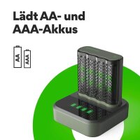 GP M452D 4-Port inkl. Dockingstation Akku-Schnellladegerät inkl. Akkus
