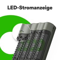 GP M452U 4-Port Akku-Schnellladegerät inkl. Akkus