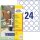 AVERY Zweckform Etiketten L3415-10 weiß 40,0  x 40,0 mm, 10 Blatt