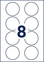 AVERY Zweckform Namensetiketten J4881-20 weiß 65,0 x 65,0 mm, 20 Blatt