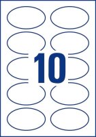 AVERY Zweckform Namensetiketten J4882-20 weiß 85,0 x 50,0 mm, 20 Blatt