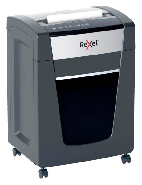 Rexel Momentum P420+ Aktenvernichter mit Partikelschnitt P-4, 4 x 35 mm, bis 20 Blatt, grau