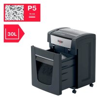 Rexel P515+ Aktenvernichter mit Partikelschnitt P-5, 2 x 15 mm, bis 15 Blatt, grau