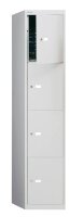 BISLEY Schließfachschrank lichtgrau CLK184645, 4 Schließfächer 30,5 x 45,7 x 180,2 cm