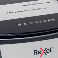 Rexel XP422+ Aktenvernichter mit Partikelschnitt P-4, 4 x 35 mm, bis 22 Blatt, grau