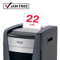 Rexel XP422+ Aktenvernichter mit Partikelschnitt P-4, 4 x 35 mm, bis 22 Blatt, grau