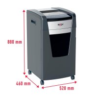 Rexel XP516+ Aktenvernichter mit Partikelschnitt P-5, 2 x 15 mm, bis 16 Blatt, grau