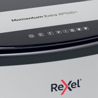 Rexel XP520+ Aktenvernichter mit Partikelschnitt P-5, 2 x 15 mm, bis 20 Blatt, grau