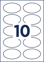AVERY Zweckform Namensetiketten L4882-20 weiß 85,0 x 50,0 mm, 20 Blatt