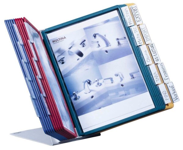 DURABLE Sichttafelsystem VARIO 569900 DIN A4 farbsortiert mit 20 St. Sichttafeln, 1 St.