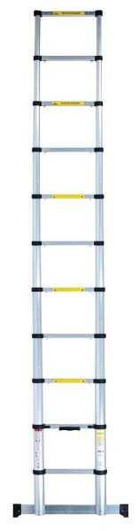 pavo Teleskopleiter silber 10 Sprossen, H: 320,0 cm