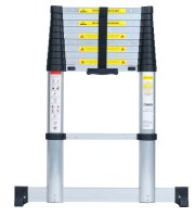 pavo Teleskopleiter silber 10 Sprossen, H: 320,0 cm