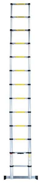 pavo Teleskopleiter silber 12 Sprossen, H: 380,0 cm