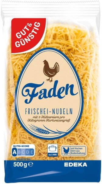 GUT&GÜNSTIG Frischei-Faden 500,0 g, 1 St.
