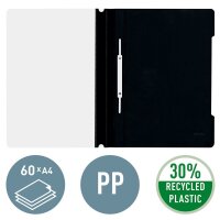 LEITZ Schnellhefter 4191 Kunststoff schwarz DIN A4, 25 St.
