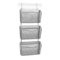 Zeller Wandprospekthalter Mesh silber DIN A4 3...