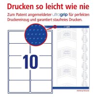 AVERY Zweckform Adressetiketten weiß 99,1 x 57,0 mm, 100 Blatt