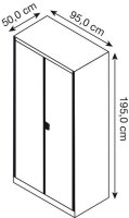 mauser Stahlschrank entero BF5 - 7035/5003 lichtgrau,...