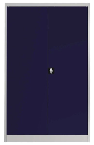 mauser Stahlschrank entero BF5-12 - 7035/5003 lichtgrau, saphirblau 4 Fachböden 120,0 x 50,0 x 195,0 cm, aufgebaut, 1 St.
