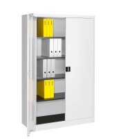 mauser Stahlschrank entero BF5-12 - 7035/7035 lichtgrau 4 Fachböden 120,0 x 50,0 x 195,0 cm, aufgebaut, 1 St.