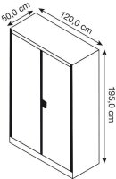 mauser Stahlschrank entero BF5-12 - 9010/9010...