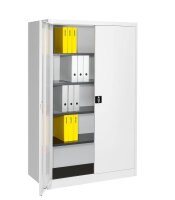 mauser Stahlschrank entero BF6 - 12 -7035/7035 lichtgrau 4 Fachböden 120,0 x 60,0 x 195,0 cm, aufgebaut, 1 St.