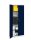mauser Stahlschrank entero BF4 7035/5003 lichtgrau, saphirblau 4 Fachböden 95,0 x 42,0 x 195,0 cm, aufgebaut, 1 St.
