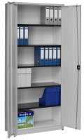 mauser Stahlschrank entero BF4/22 STG 7035/7035 lichtgrau 5 Fachböden 95,0 x 42,0 x 220,0 cm, aufgebaut, 1 St.