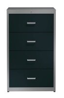 mauser client entry Hängeregistraturschrank alu, anthrazitgrau 4 Schubladen 80,0 x 60,0 x 135,0 cm, 1 St.