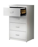 mauser client entry Hängeregistraturschrank lichtgrau 4 Schubladen 80,0 x 60,0 x 135,0 cm, 1 St.