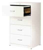 mauser client entry Hängeregistraturschrank reinweiß 4 Schubladen 80,0 x 60,0 x 135,0 cm, 1 St.