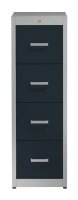 mauser client entry Hängeregistraturschrank alu, anthrazitgrau 4 Schubladen 43,4 x 60,0 x 135,0 cm, 1 St.