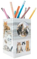 HERMA Stiftehalter Katzen Karton 8,0 x 8,0 x 13,5 cm