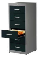 mauser client entry Karteischrank alu, anthrazitgrau 6 Schubladen 55,2 x 60,0 x 135,0 cm, 1 St.