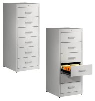 mauser client entry Karteischrank lichtgrau 6 Schubladen...