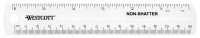 WESTCOTT Lineal 15,0 cm, transparent
