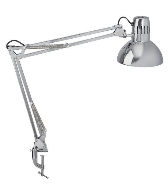 MAUL MAULstudy Schreibtischlampe chrom mit Tischklemme