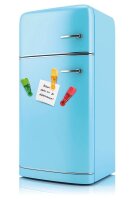 WEDO GLOSSY Magnete farbsortiert, Kunststoff 8,4 x 4,0 x 2,1 cm, 4 St.