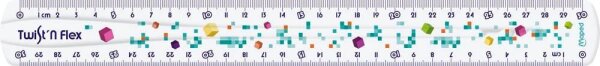 maped Lineal TWISTn Flex PIXEL PARTY 30,0 cm, transparent